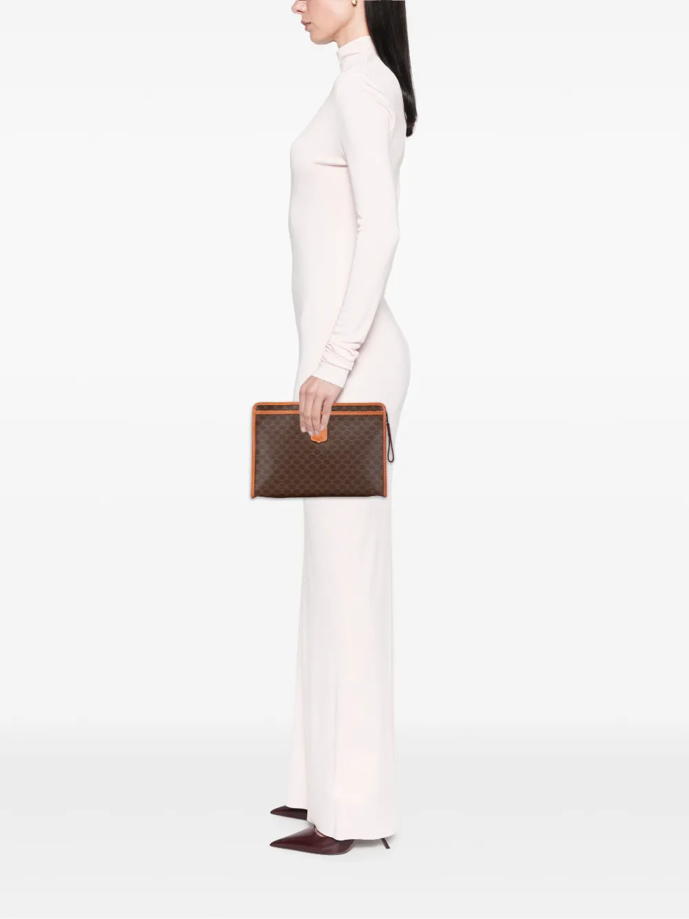 Celine Pre-Owned 2010 Macadam Coated Canvas clutch bag | Pre-Owned | Image 2