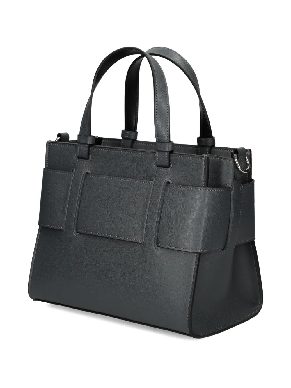 Armani Exchange Medium Logo-plaque Tote Bag In Gray