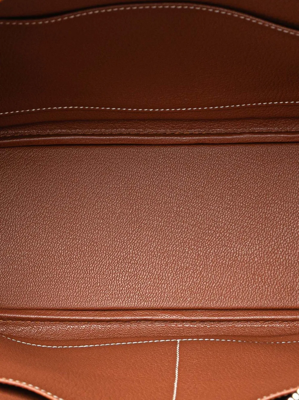 Pre-owned Hermes 2014 Barenia And Toile Rocobar Plume 32 Handbag In Brown