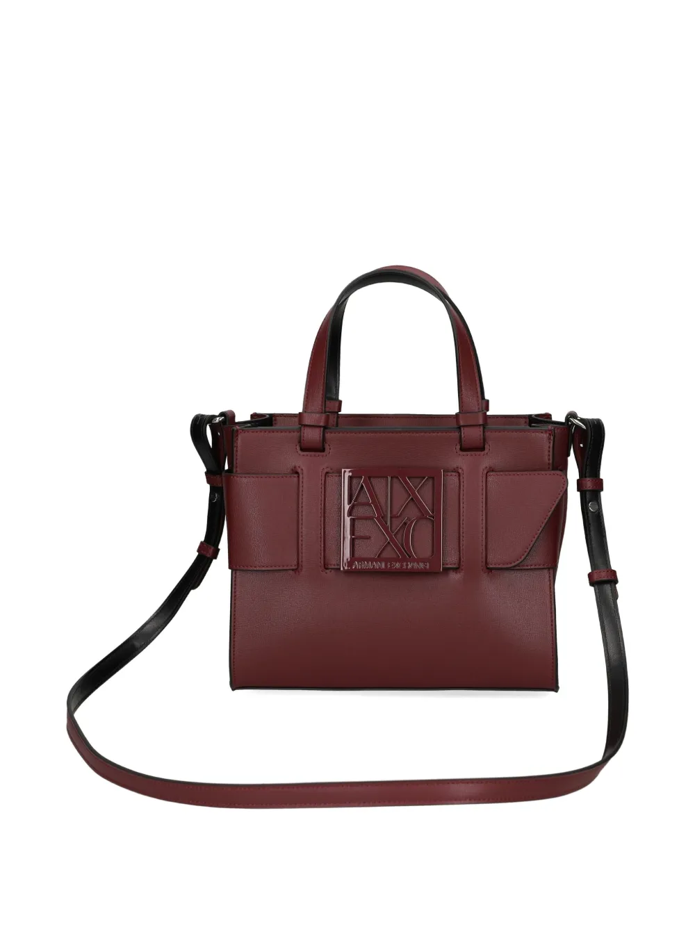 Armani Exchange Shopper met logoplakkaat Rood