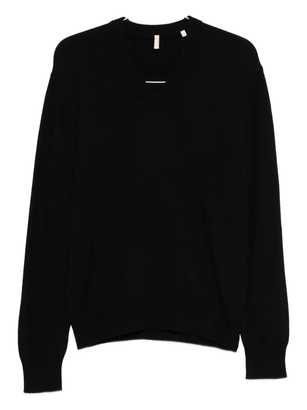 Sunflower V-neck cashmere sweater | Black | Image 1