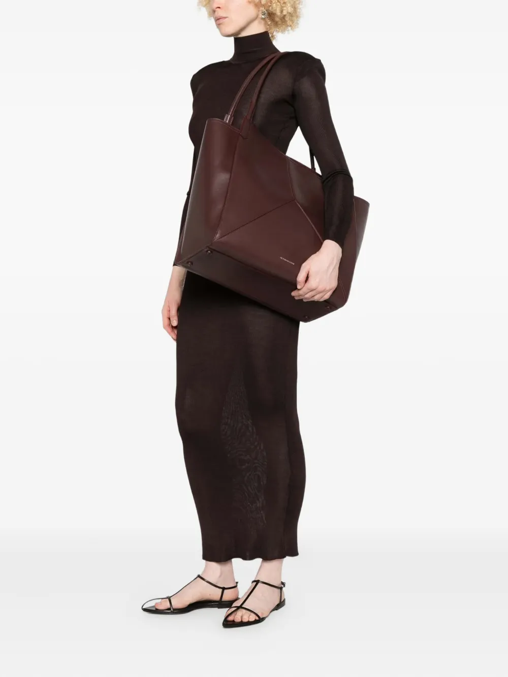 Victoria Beckham Victoria leather tote bag - Bruin