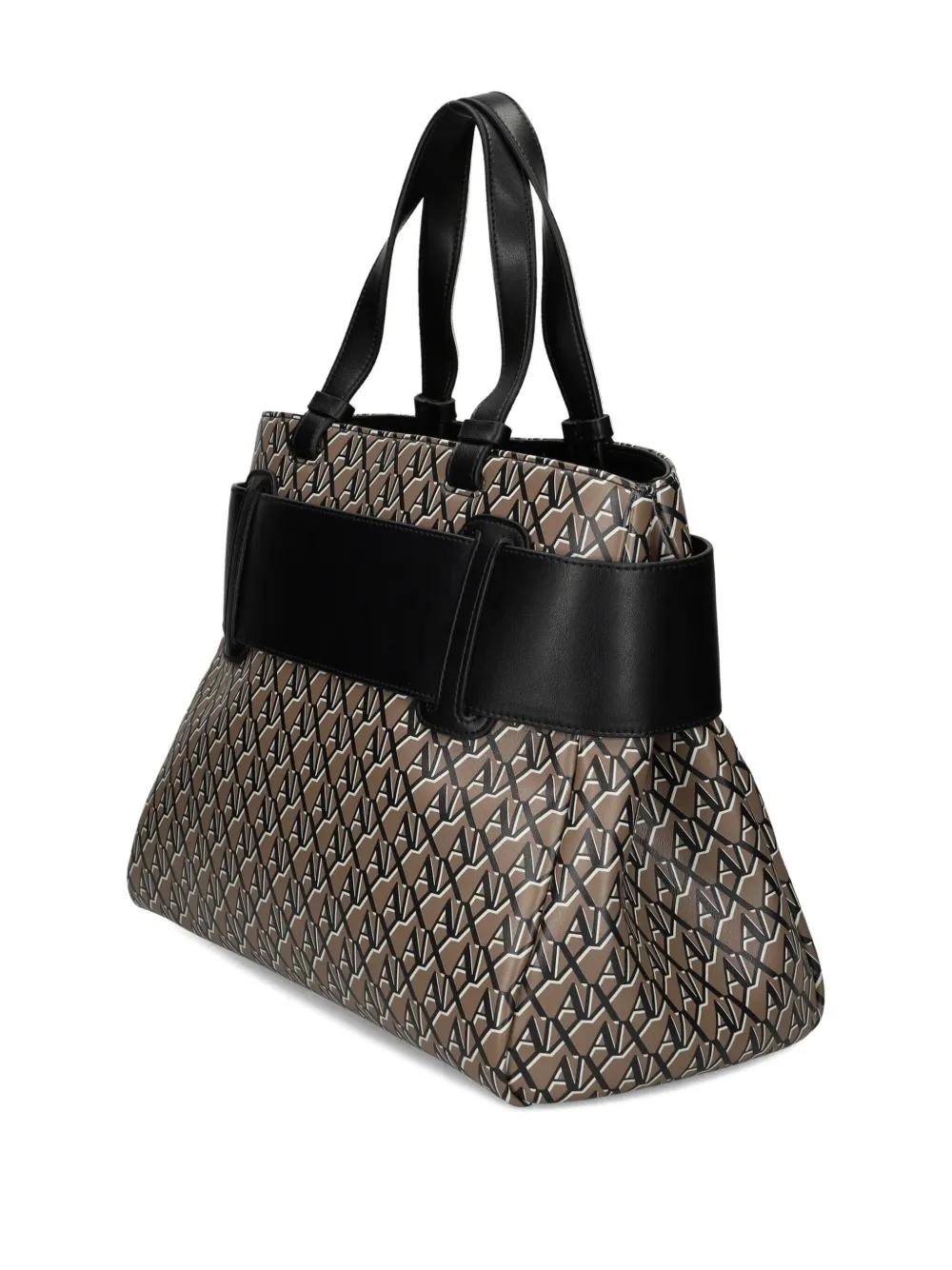 Armani Exchange Shopper met logogesp Bruin