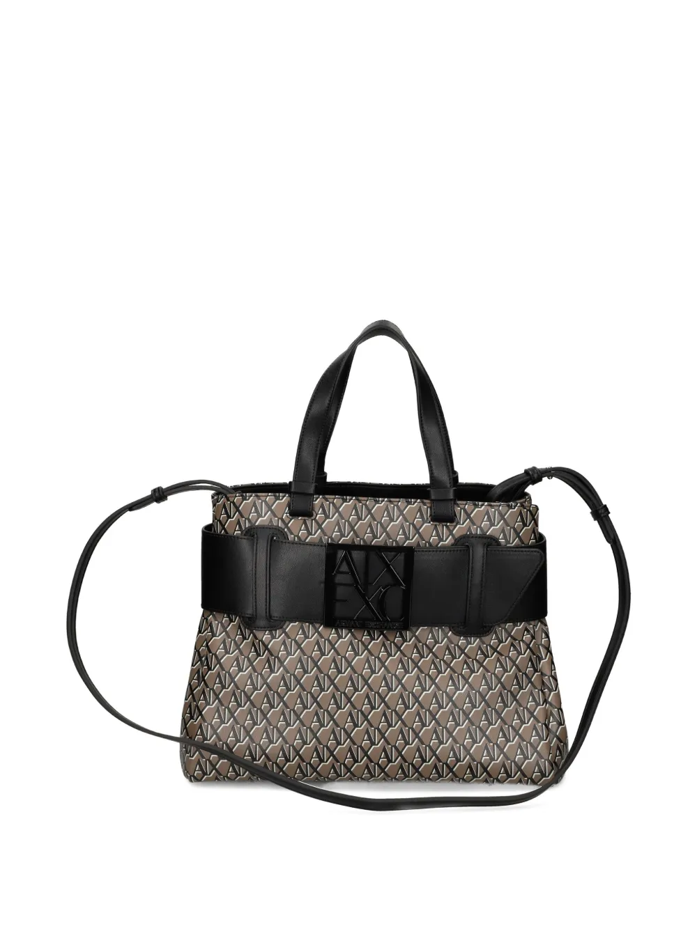 Armani Exchange Shopper met logogesp Bruin
