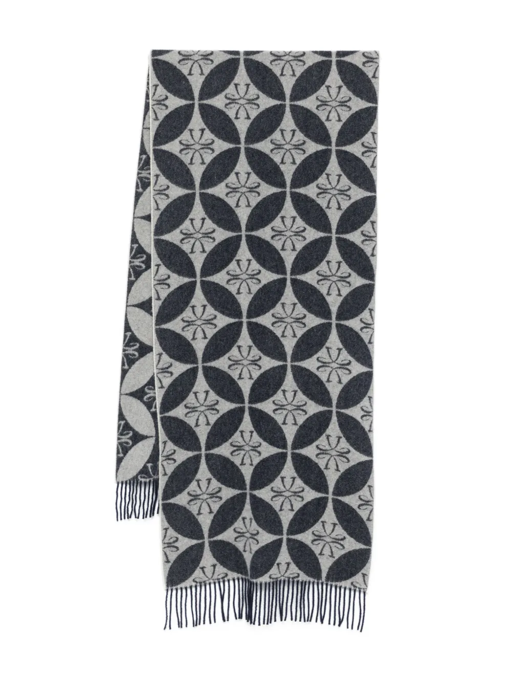 Jacob Cohën geometric-pattern scarf | Grey | Image 1