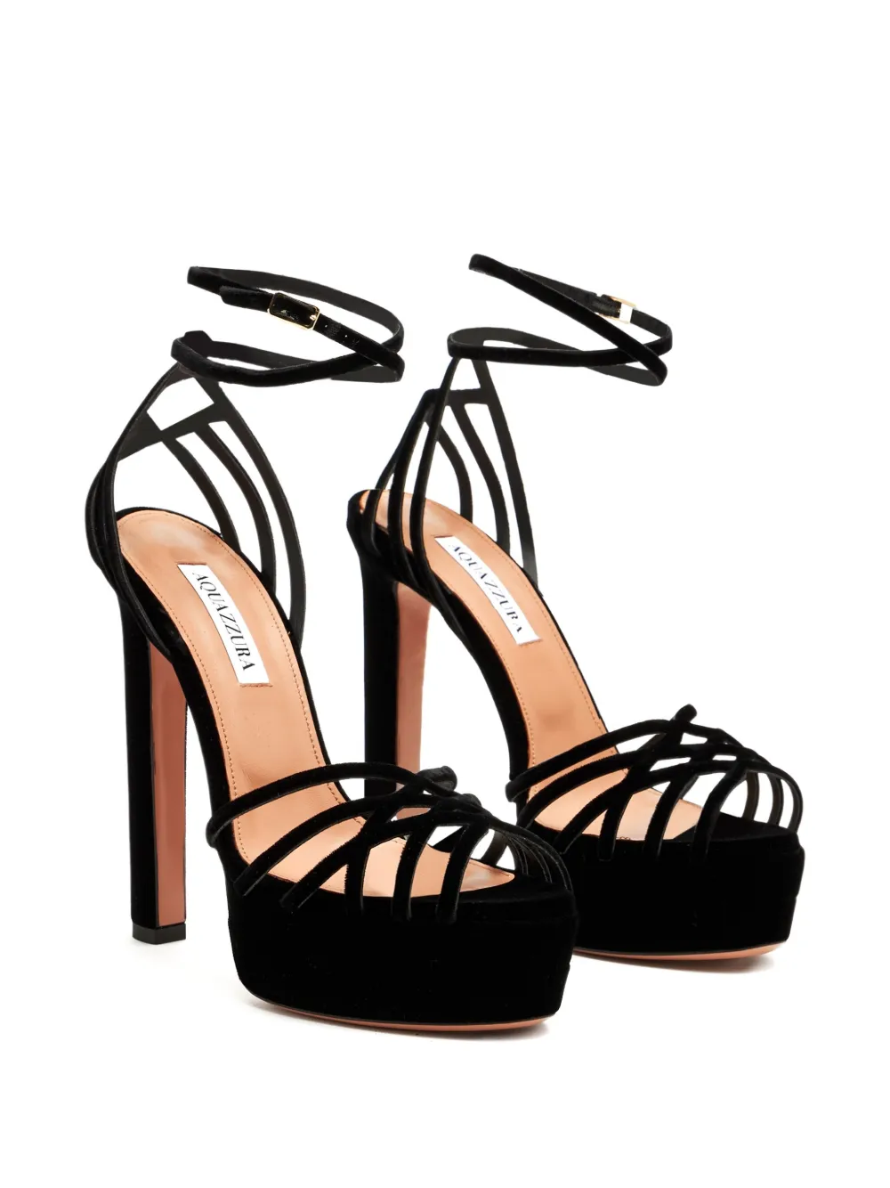Aquazzura 130mm strap-detail sandals Black