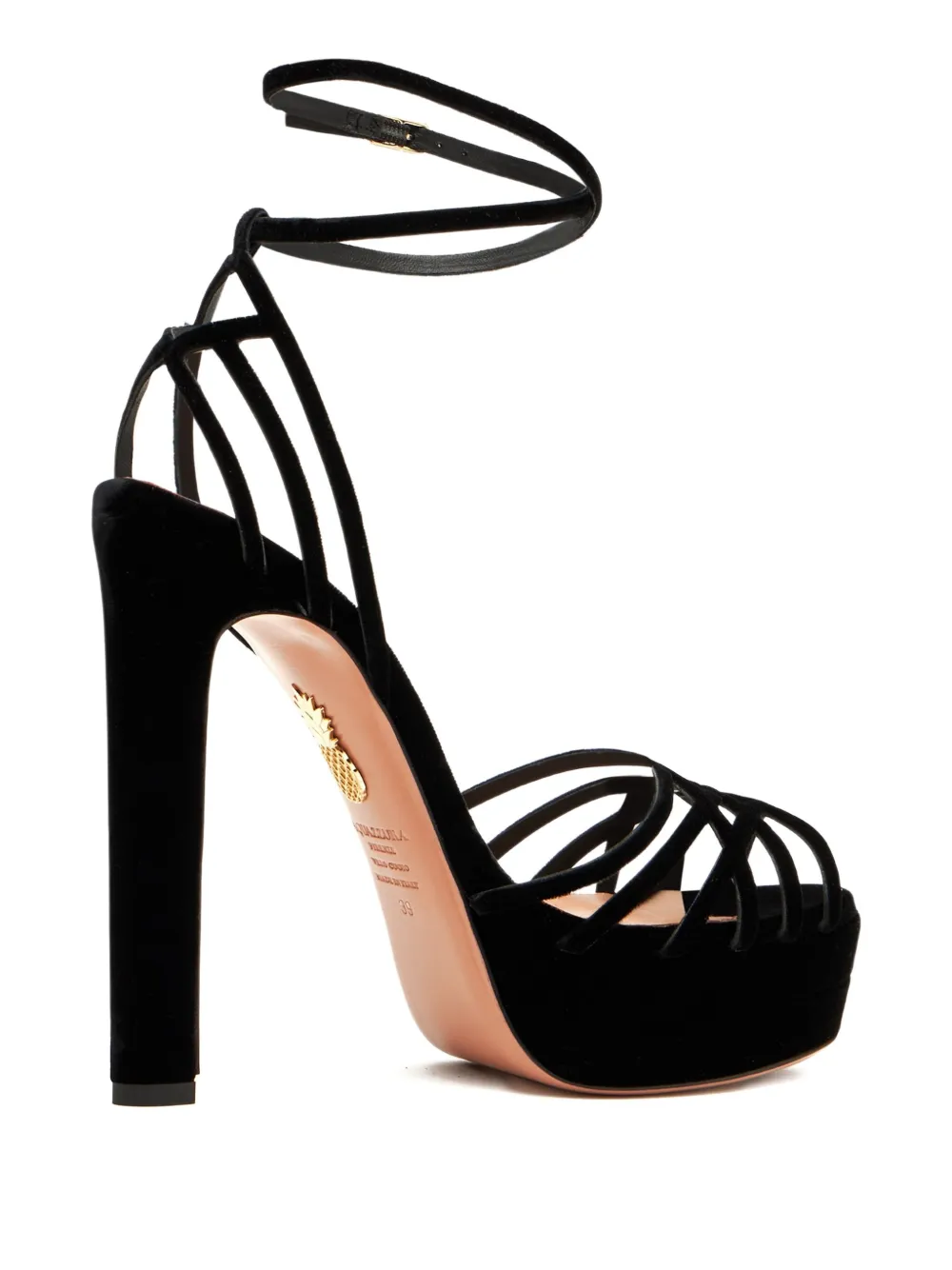 Aquazzura 130mm strap-detail sandals Black
