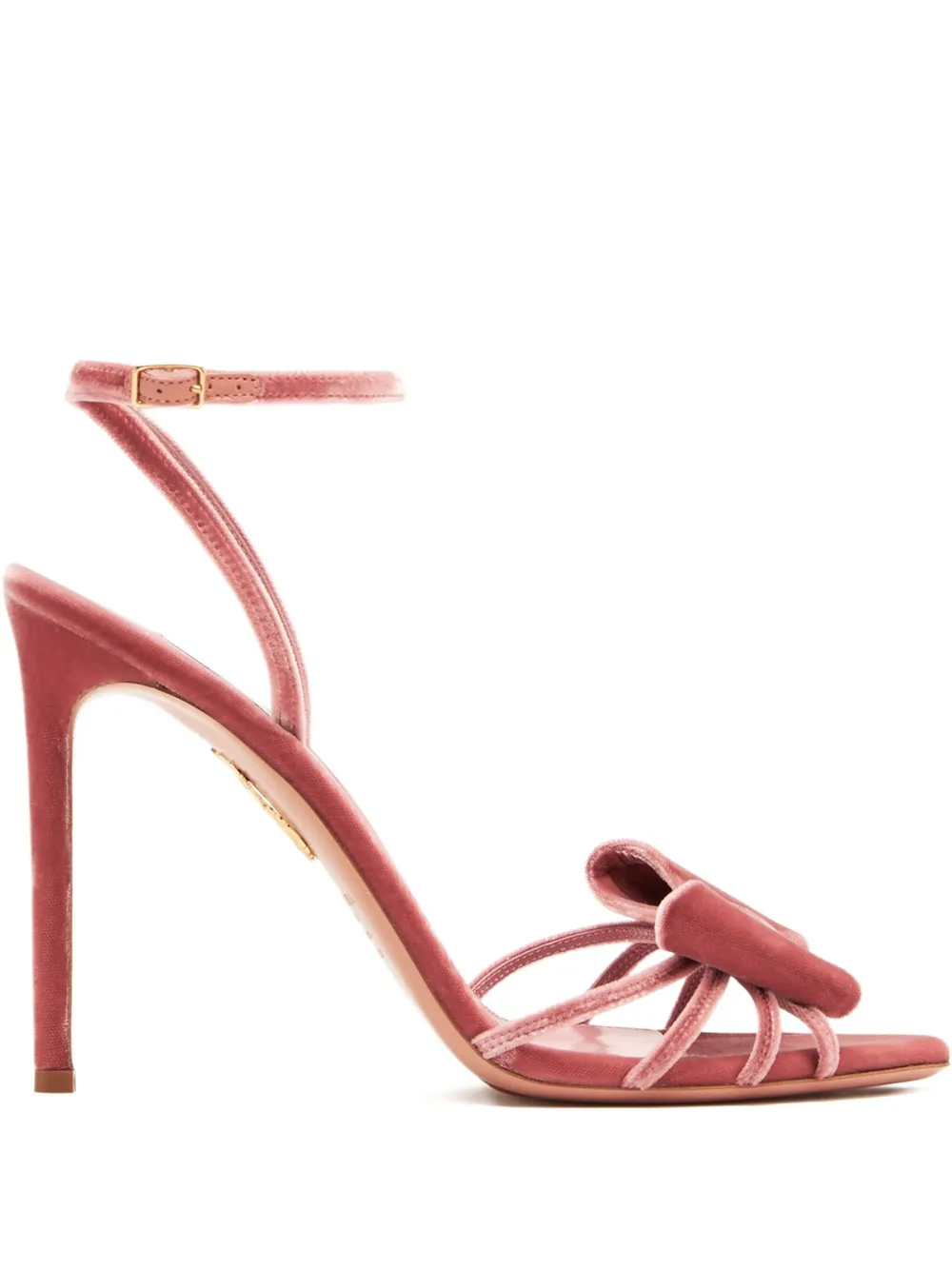 Aquazzura 105mm bow-embellished stiletto sandals Pink