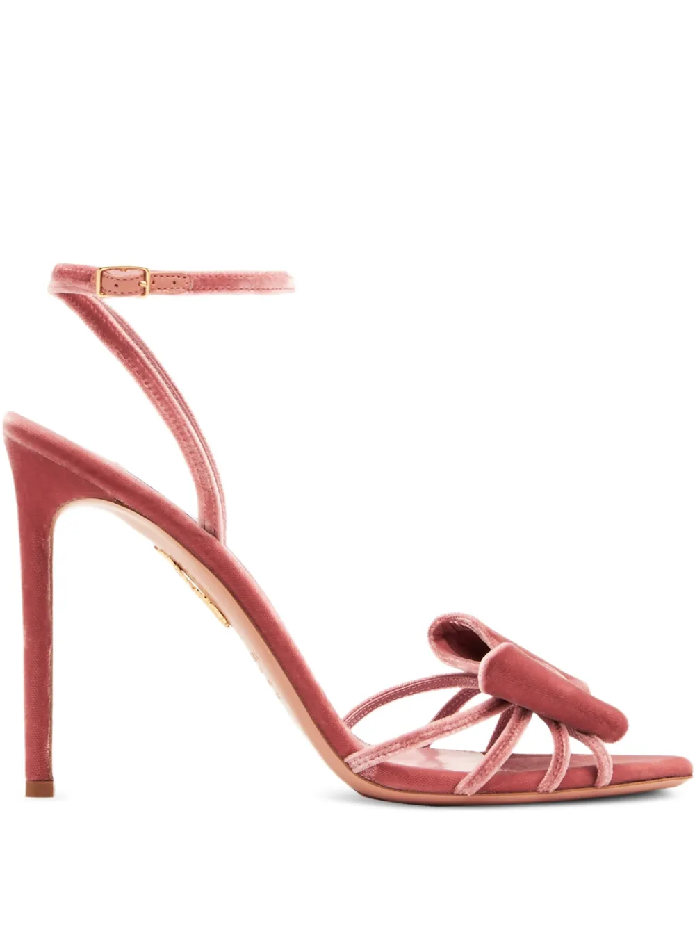 Aquazzura 105mm bow-embellished stiletto sandals | Pink | Image 1
