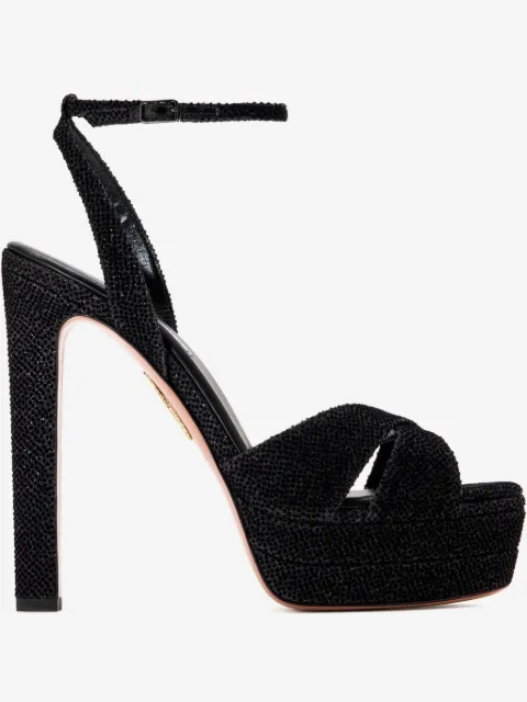 Aquazzura sandales à paillettes 130 mm