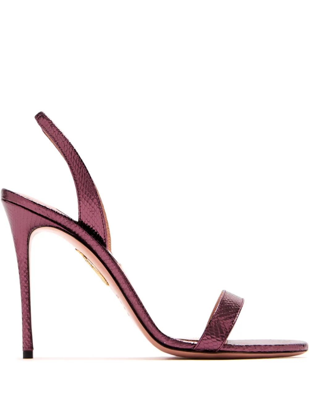 Aquazzura 105mm slingback leather sandals | Red | Image 1
