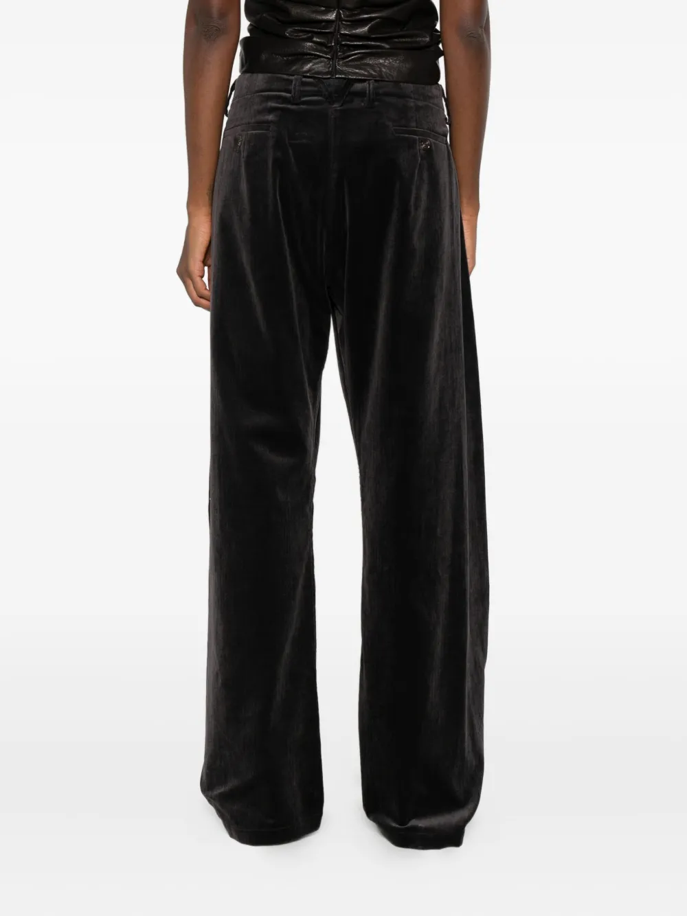Magda Butrym Velvet Trousers In Black
