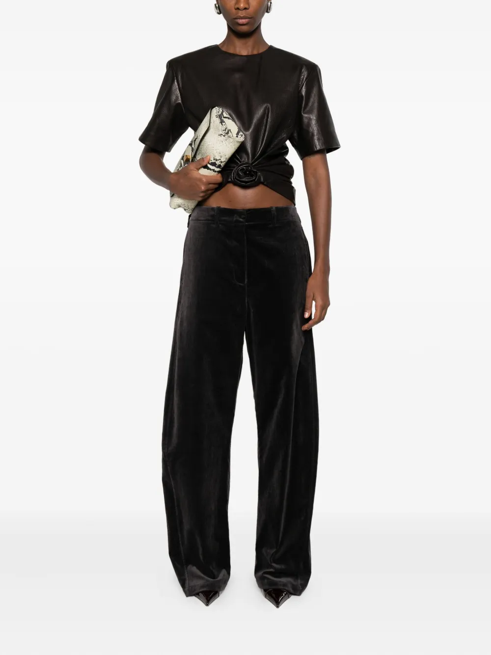 Magda Butrym Fluwelen broek - Bruin