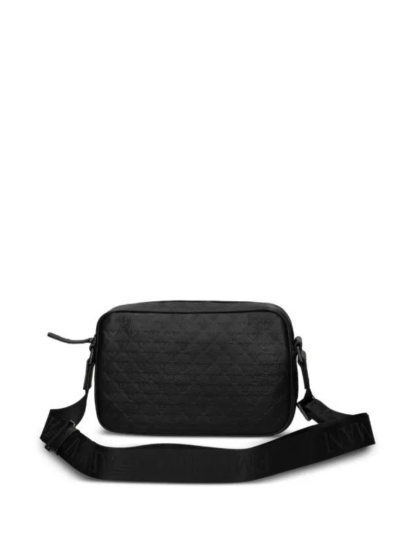 【美品】EMPORIO ARMANI　メッセンジャーバッグ　ブラック　メンズ Emporio Armani ロゴ メッセンジャーバッグ | ブラック | FARFETCH JP