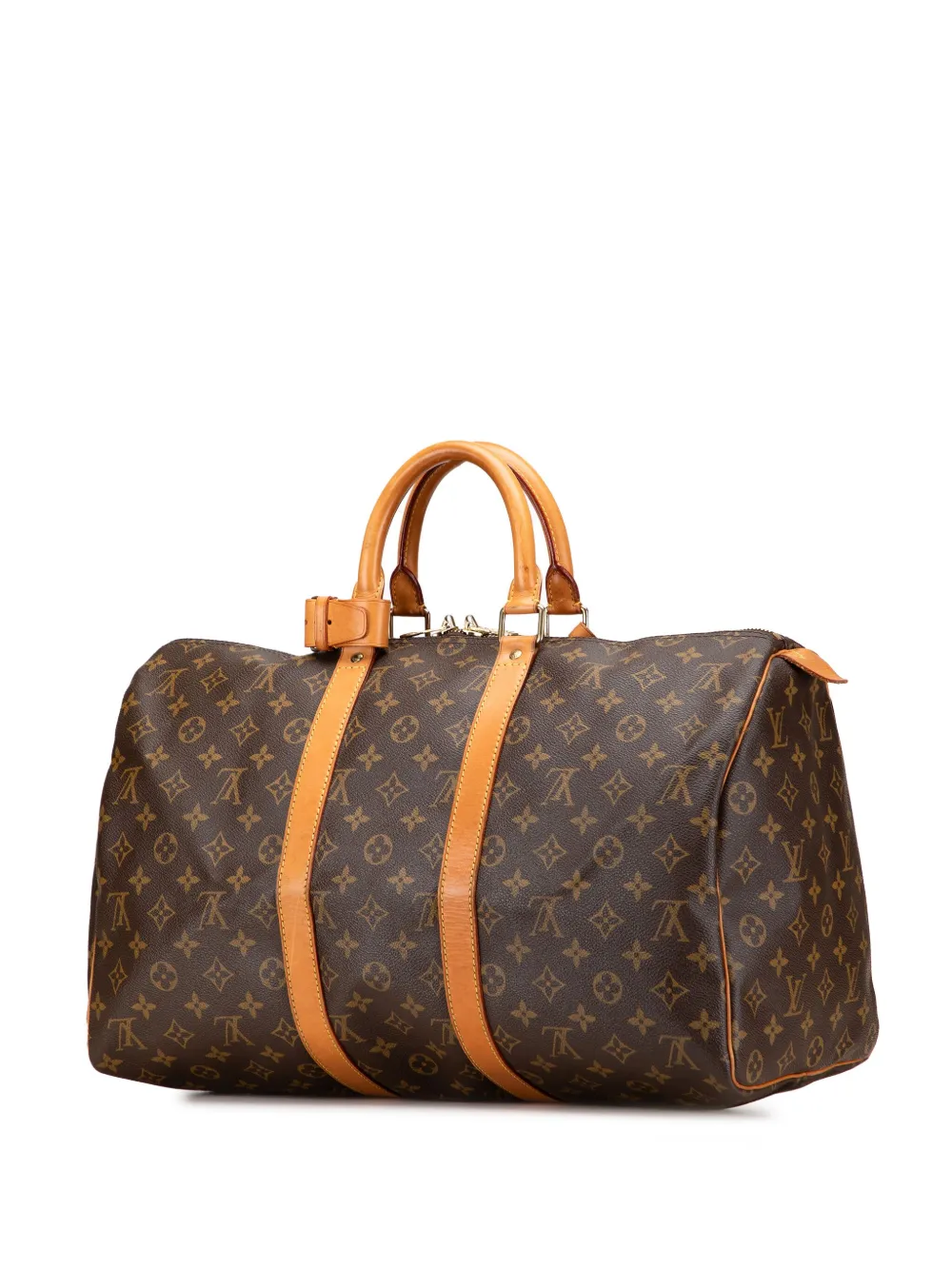 Pre-owned Louis Vuitton 1994 Monogram Keepall 45 Travel Bag In Brown