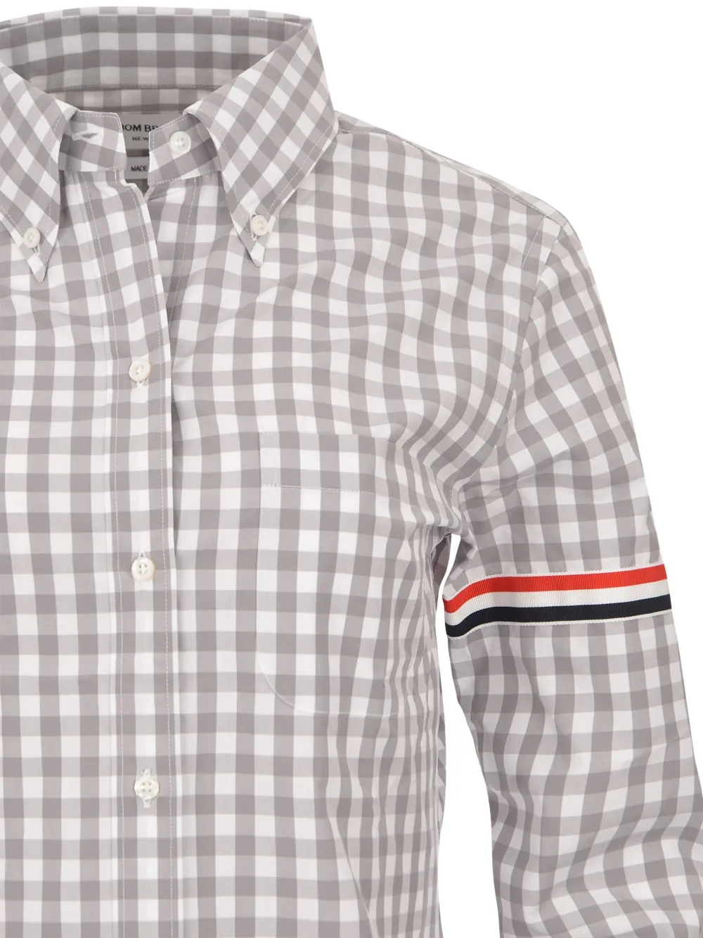 Thom Browne Blouse met gingham-ruit Grijs