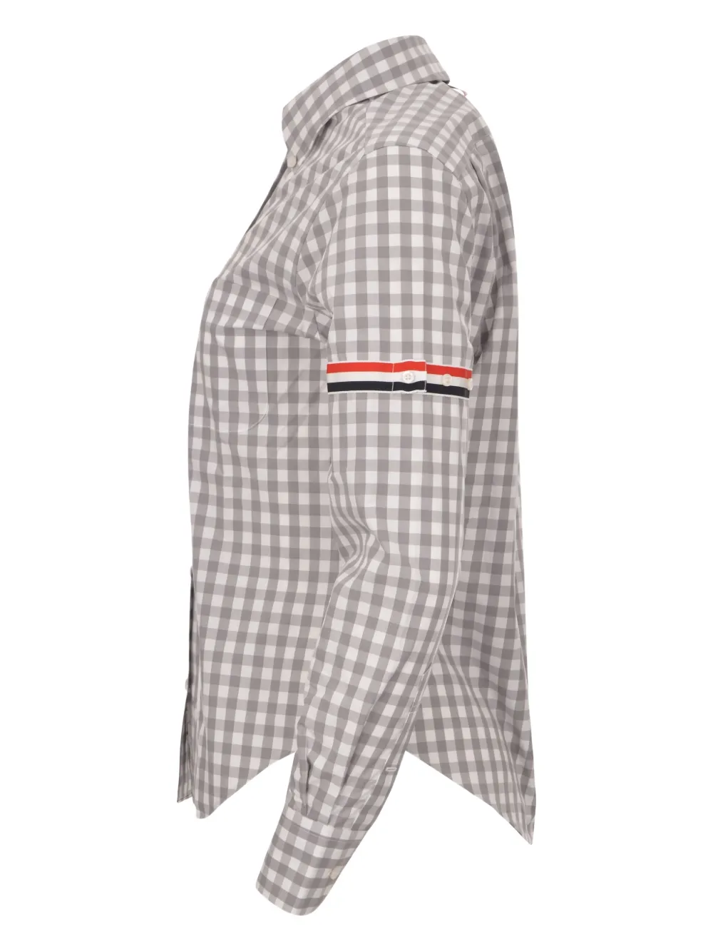 Thom Browne Blouse met gingham-ruit - Grijs