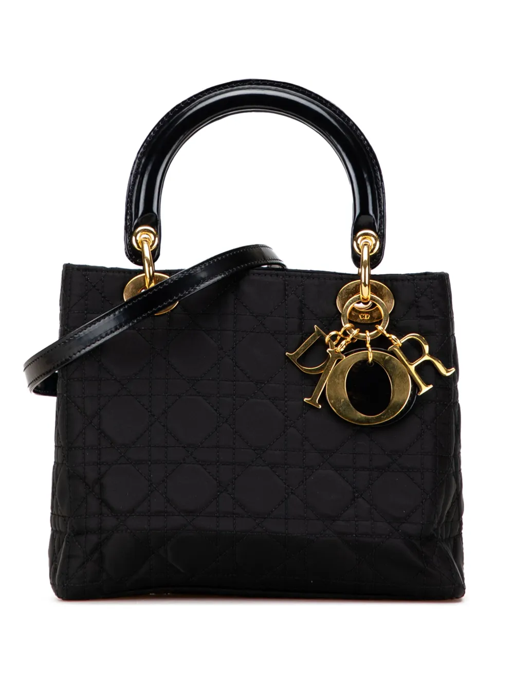 Christian Dior Pre-Owned 2001 Medium Nylon Cannage Lady Dior satchel | Black | Image 1