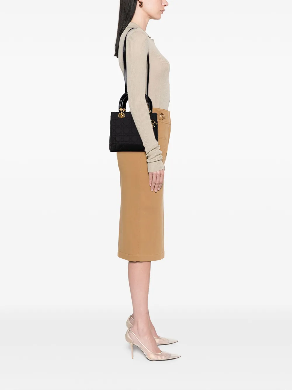 Christian Dior Pre-Owned 2001 Medium Nylon Cannage Lady Dior satchel | Pre-Owned | Image 2