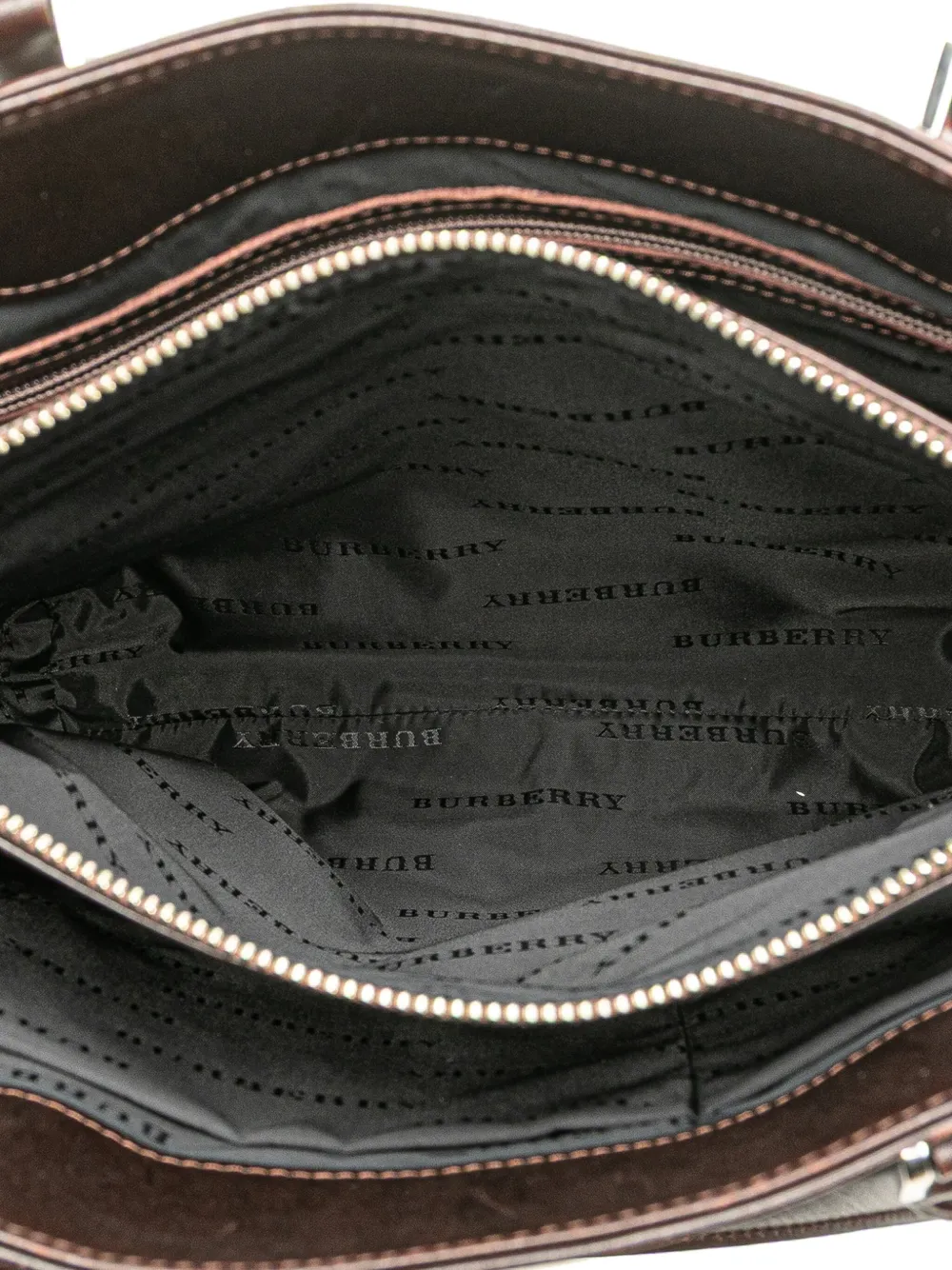 Pre-owned Burberry 2000-2017 House Check Canvas Tote Bag In Brown
