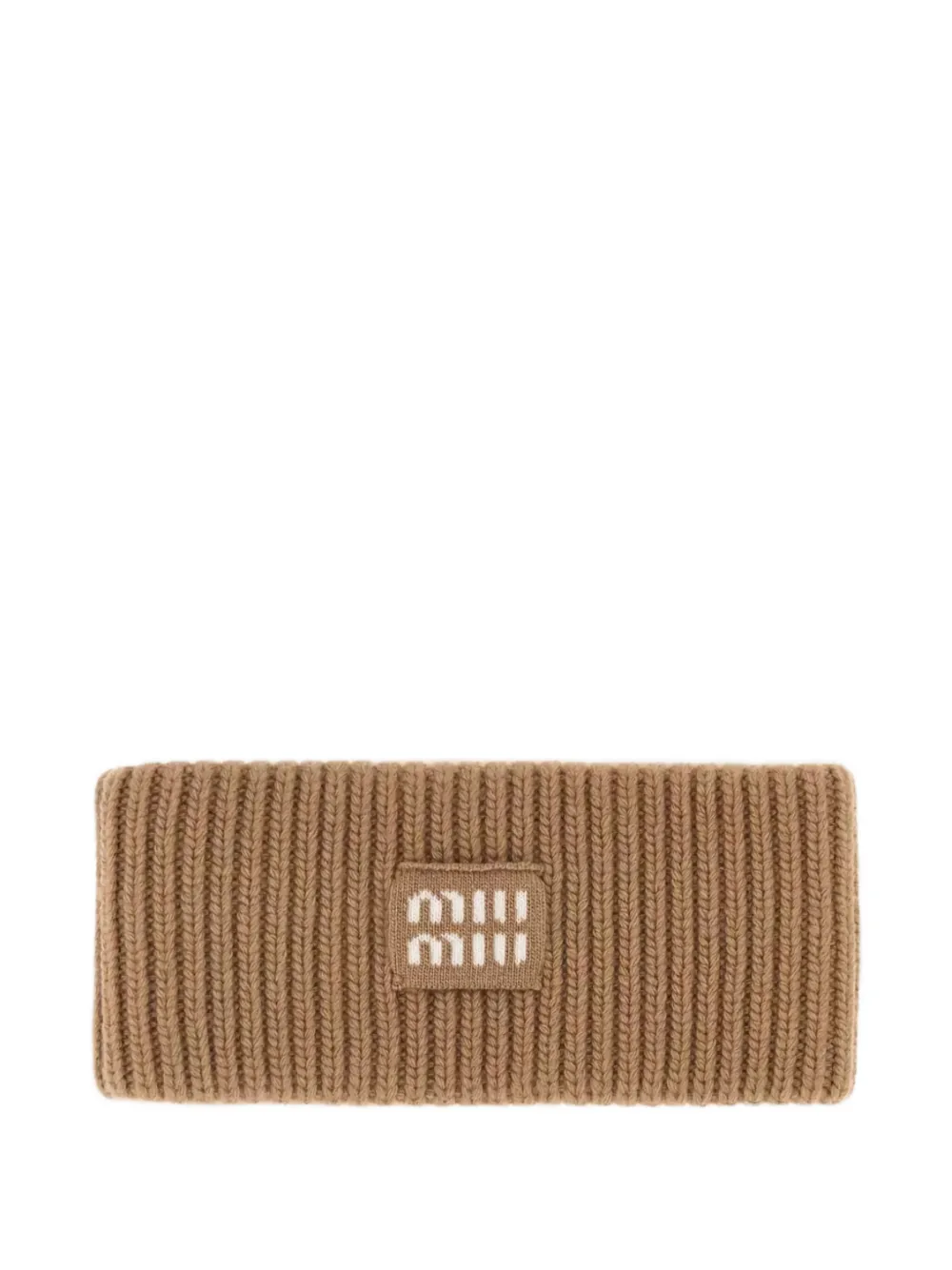 Miu Miu logo-patch hairband | Neutrals | Image 1
