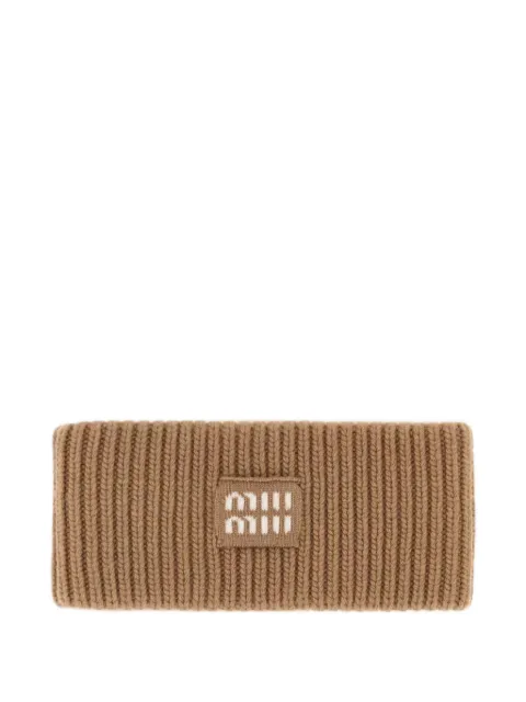 Miu Miu ribbede håraccessories med logo