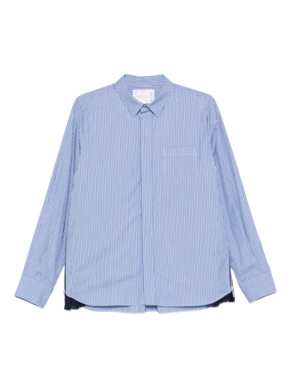Sacai ストライプ シャツ | ブルー | FARFETCH JP