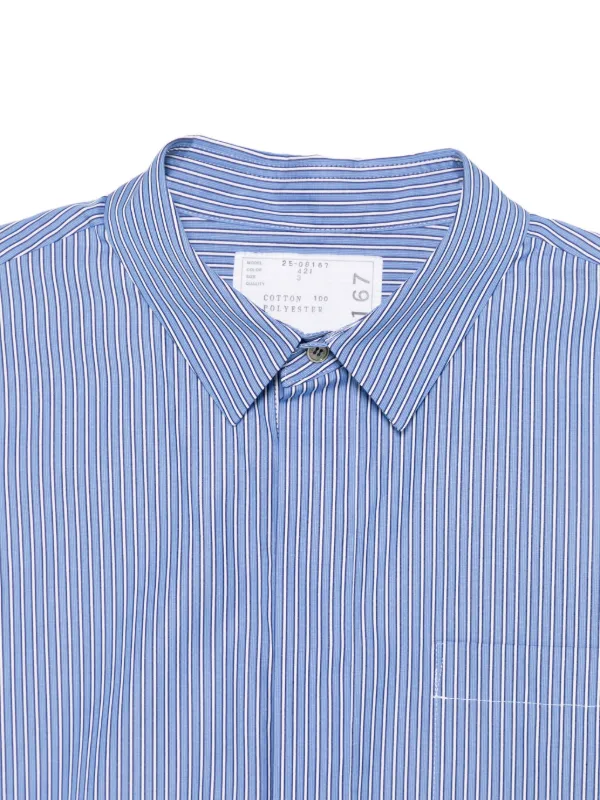 Sacai ストライプ シャツ | ブルー | FARFETCH JP