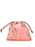 Loewe Pre-Owned 2010-2025 Paulas Ibiza Canvas Seashell Print Drawstring pouch - Pink