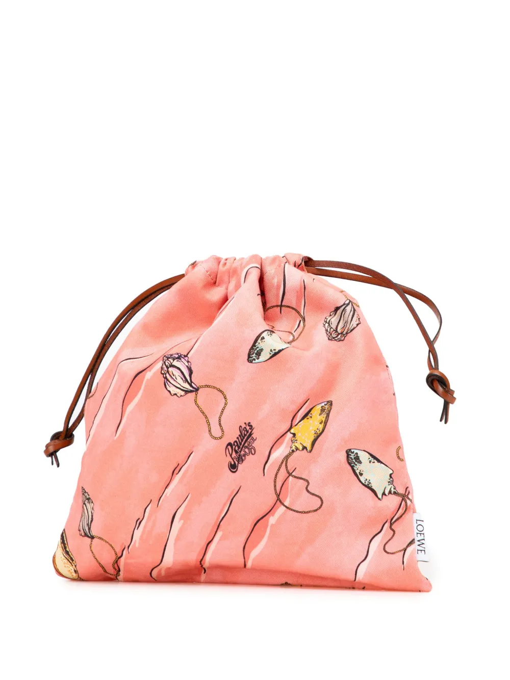 Loewe Pre-Owned 2010-2025 Paulas Ibiza Canvas Seashell Print Drawstring pouch | Image 2