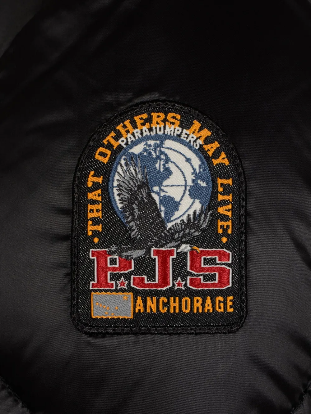 Parajumpers Gewatteerd jack met logopatch Zwart