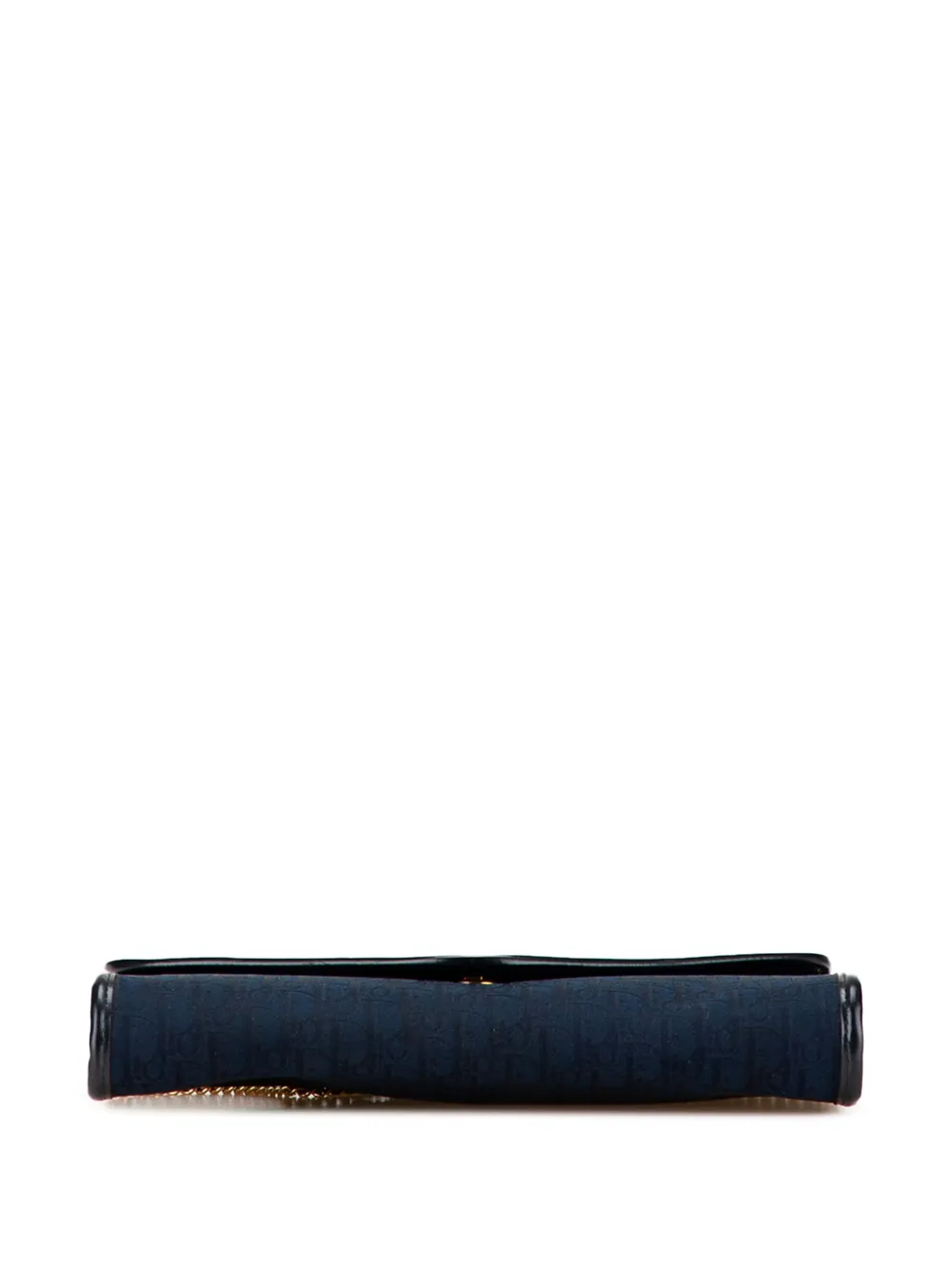 Pre-owned Dior 20th Century Oblique Canvas Chain Shoulder Bag In Blue