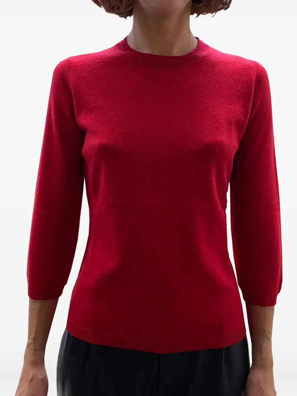 LA ROSE three-quarter-sleeved top | Red | Image 1