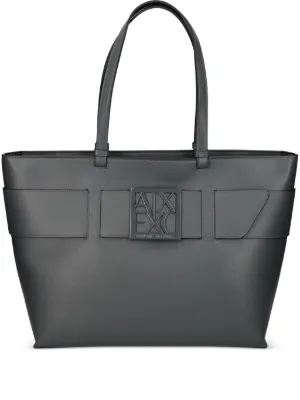 Armani Exchange Logo belt-strap Tote Bag | Black | FARFETCH