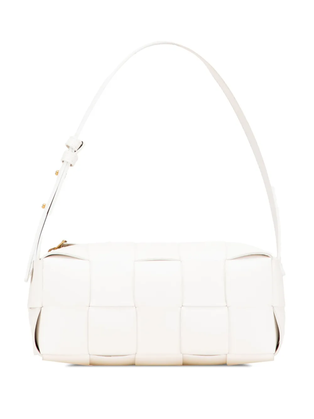 Bottega Veneta Pre-Owned 2012-2025 Small Lambskin Intrecciato Brick Cassette shoulder bag | White | Image 1