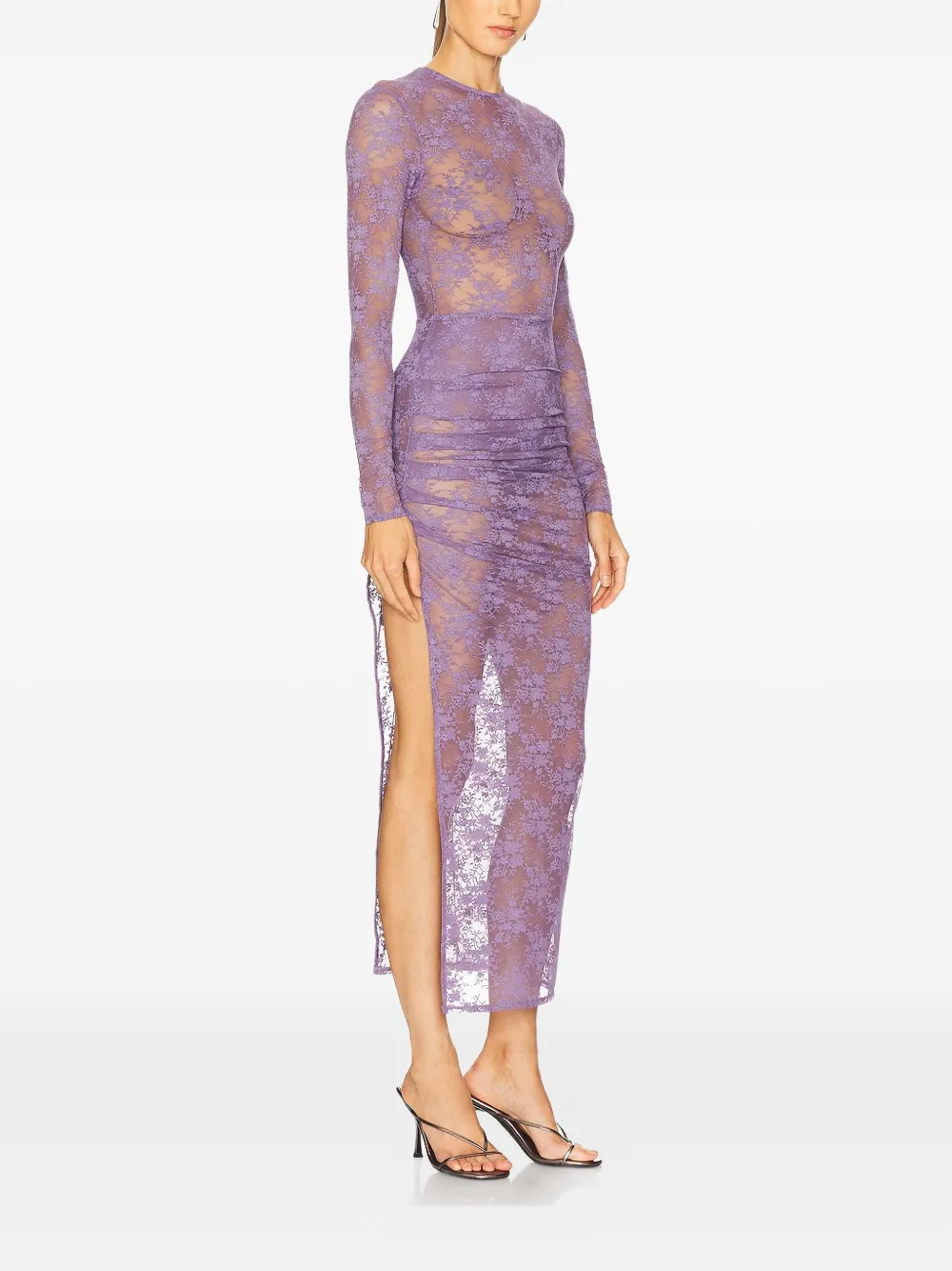 Alex Perry Maxi-jurk met split - Paars