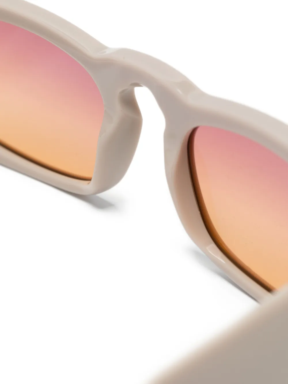 Andy Wolf Zonnebril met rechthoekig montuur Beige