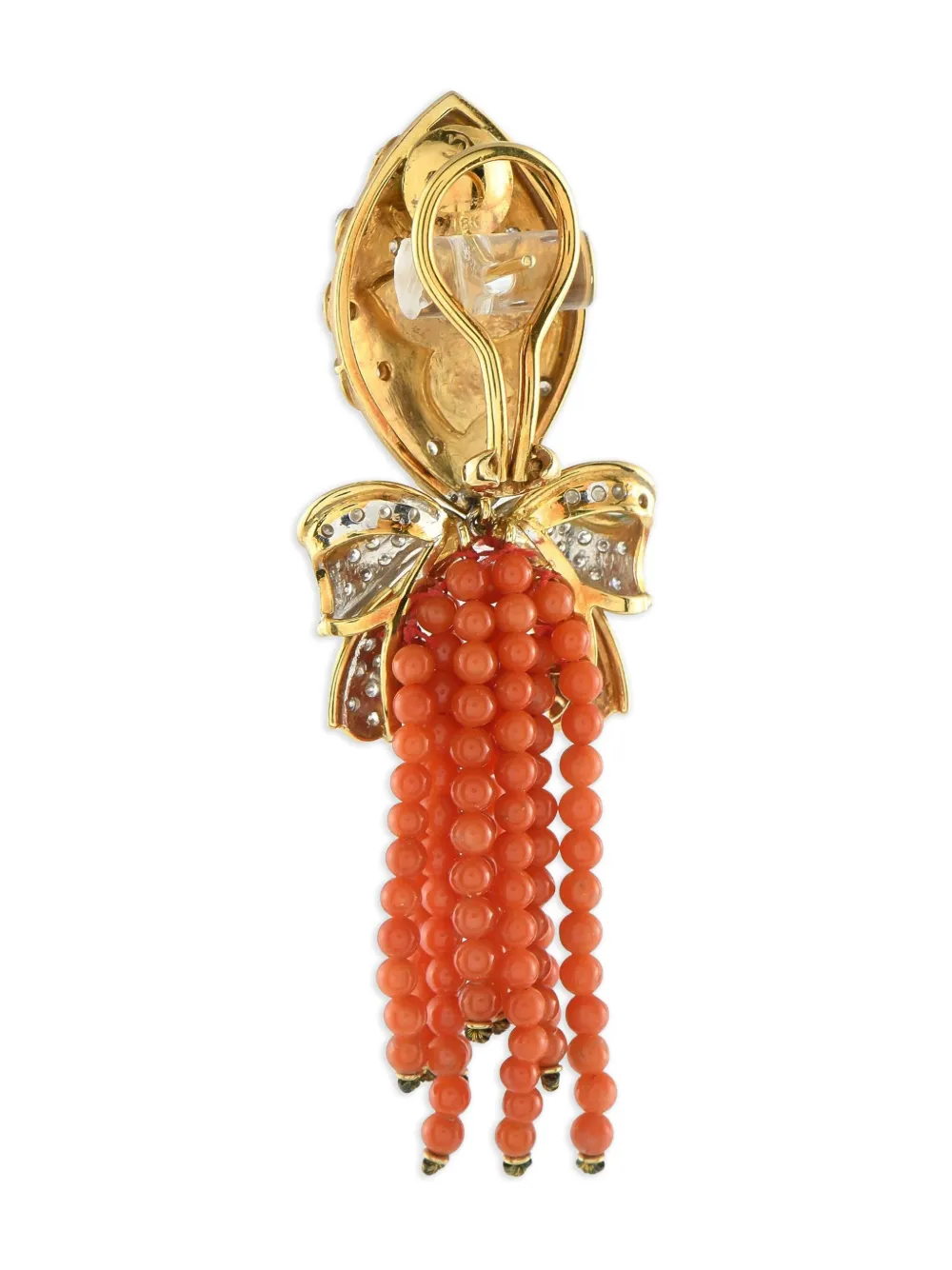 LB Exclusive 18K yellow gold diamond and onyx earrings | Image 2