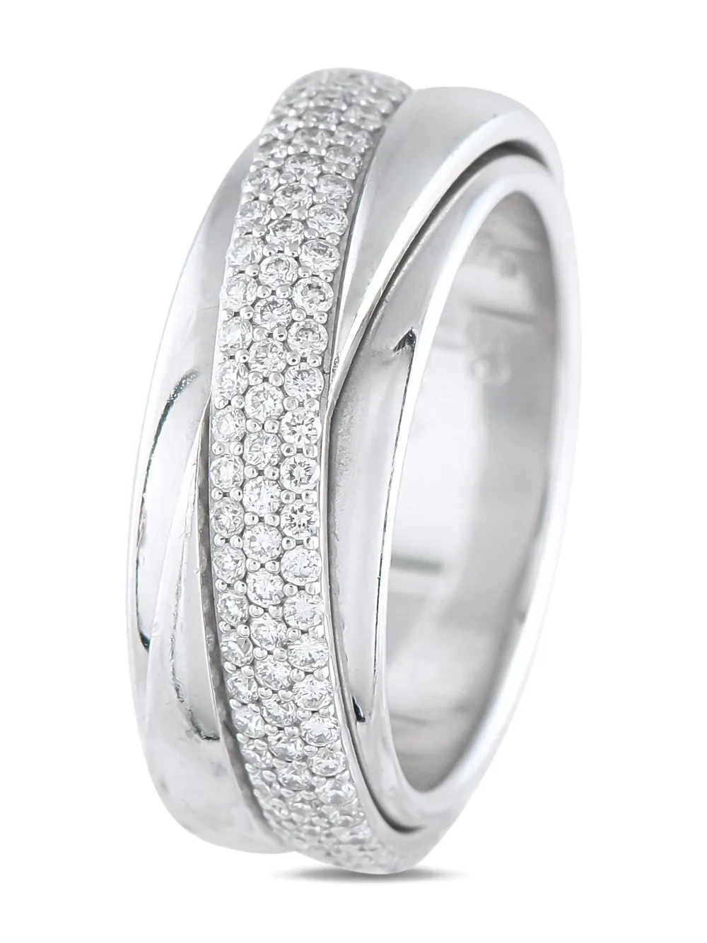 Piaget 18K white gold diamond interlocking ring | Silver | Image 1