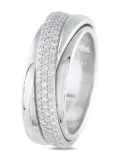 Piaget 18K white gold diamond interlocking ring - Silver