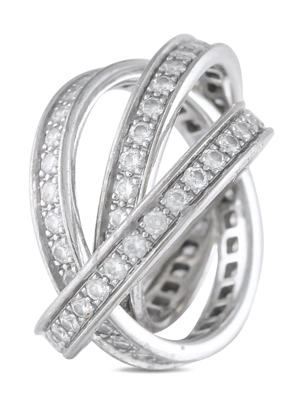 Cartier トリニティ ダイヤモンド リング 18Kホワイトゴールド - シルバートーン Cartier トリニティ ダイヤモンド リング 18Kホワイトゴールド - シルバートーン