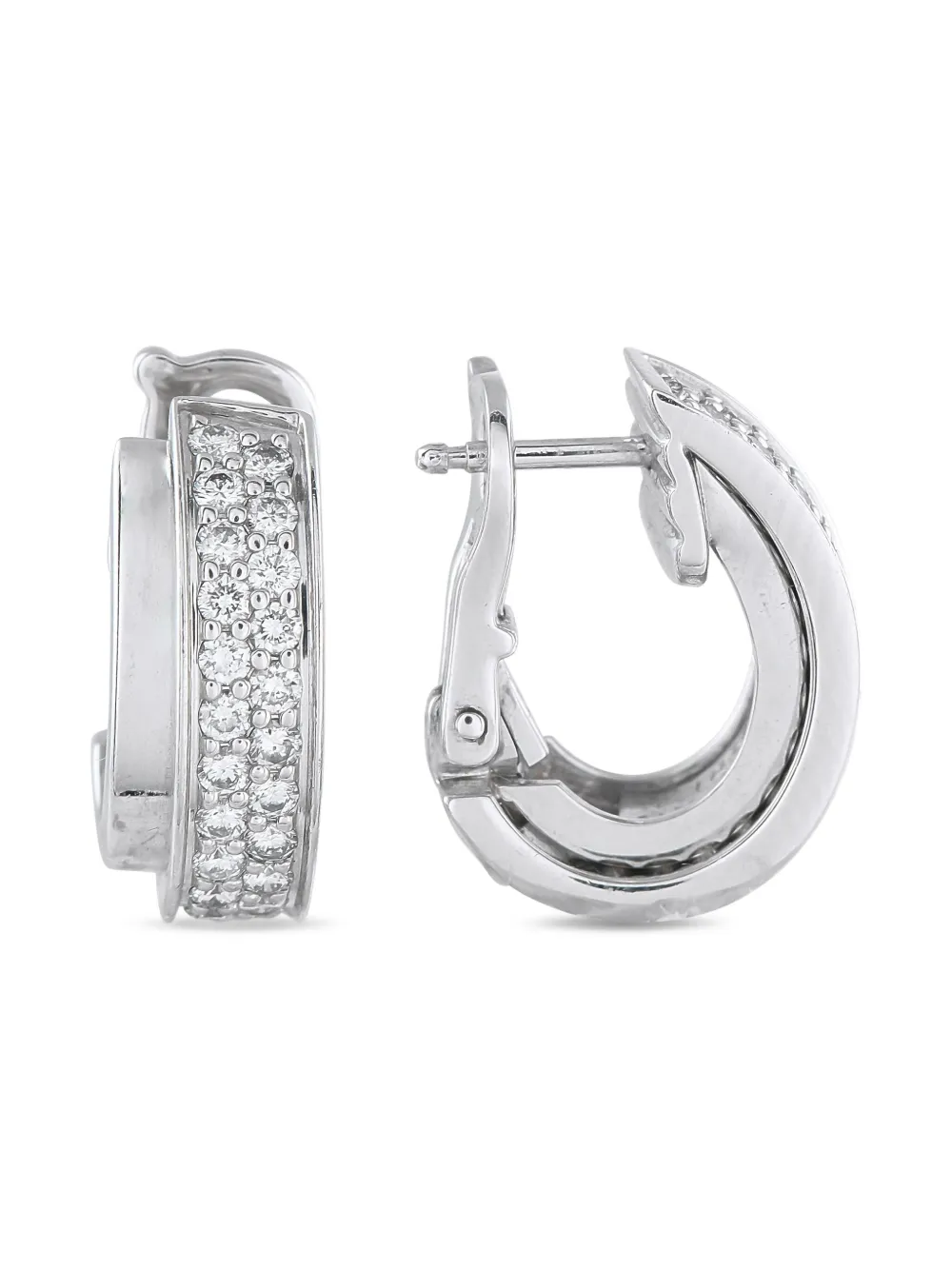 Piaget 18K white gold diamond hoop earrings | Image 2