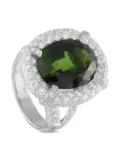 LB Exclusive 18K white gold diamond tourmaline ring - Silver