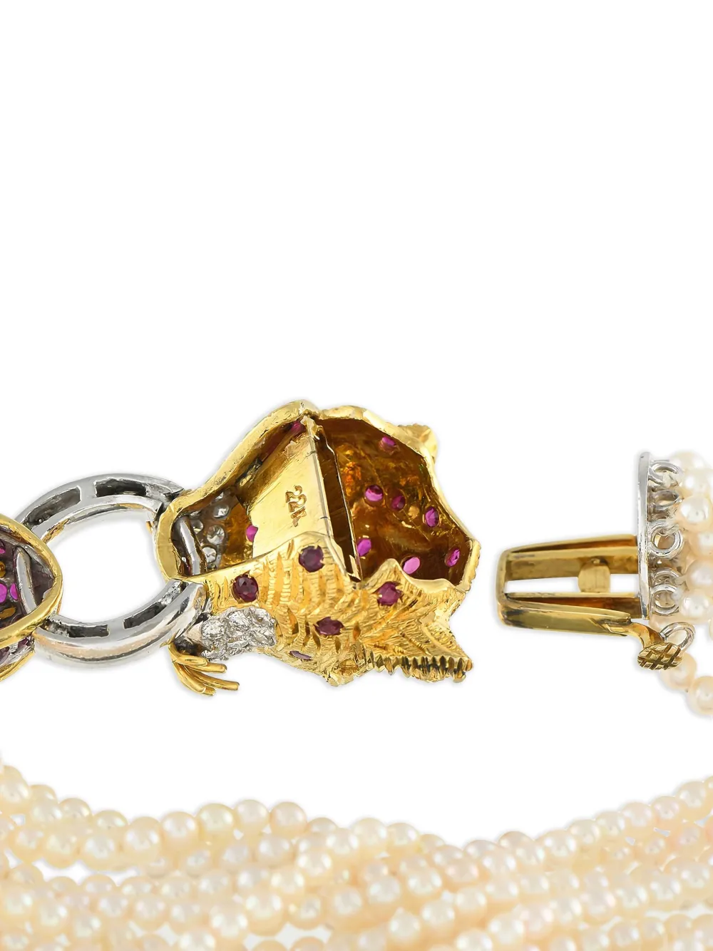 LB Exclusive 18K yellow gold Lion-embellishment multistones bracelet | Image 2
