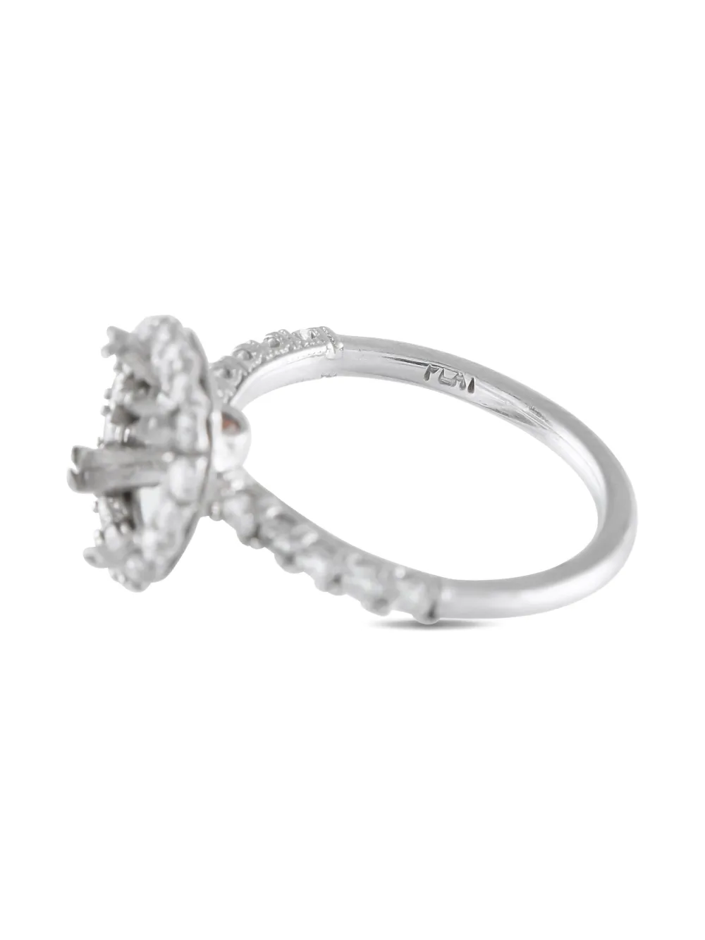 LB Exclusive platinum diamond halo ring | Image 2