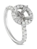 LB Exclusive platinum diamond halo ring - Silver