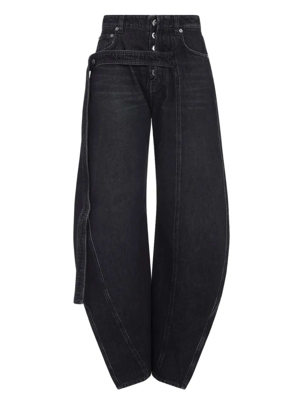 Jean Paul Gaultier belted balloon jeans | Black | Image 1