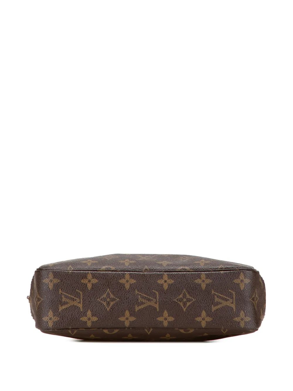 Pre-owned Louis Vuitton 1987 Monogram Trousse Toilette 23 Clutch Bag In Brown