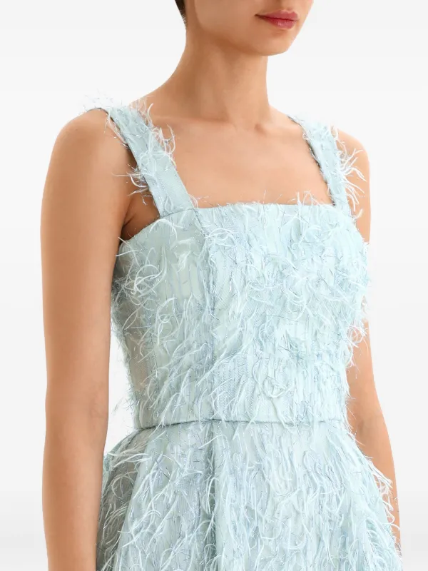 light blue corset midi dress Xavy Baby Blue Off Shoulder Corset Midi Dress main image 1