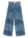 GANNI logo-patch jeans - Blue